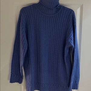 Andrea Jovine Blue Turtleneck Sweater